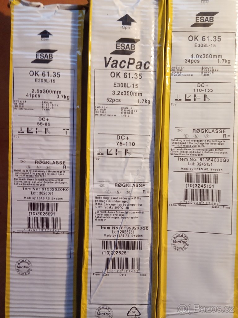 Nerezové elektrody ESAB OK 61.35