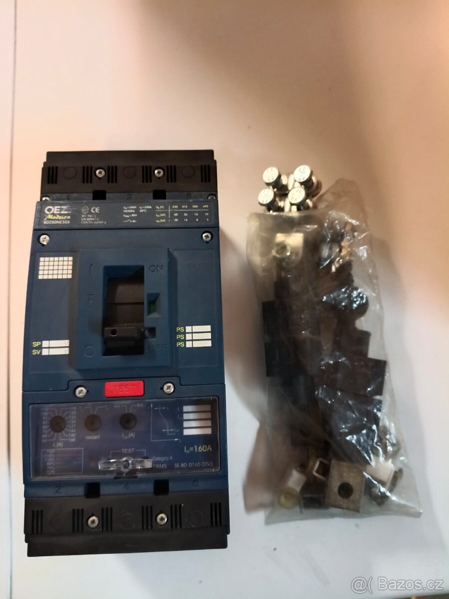 Výkonový jistič OEZ Modeion BD250NE305 – 160A (vč. příslušen