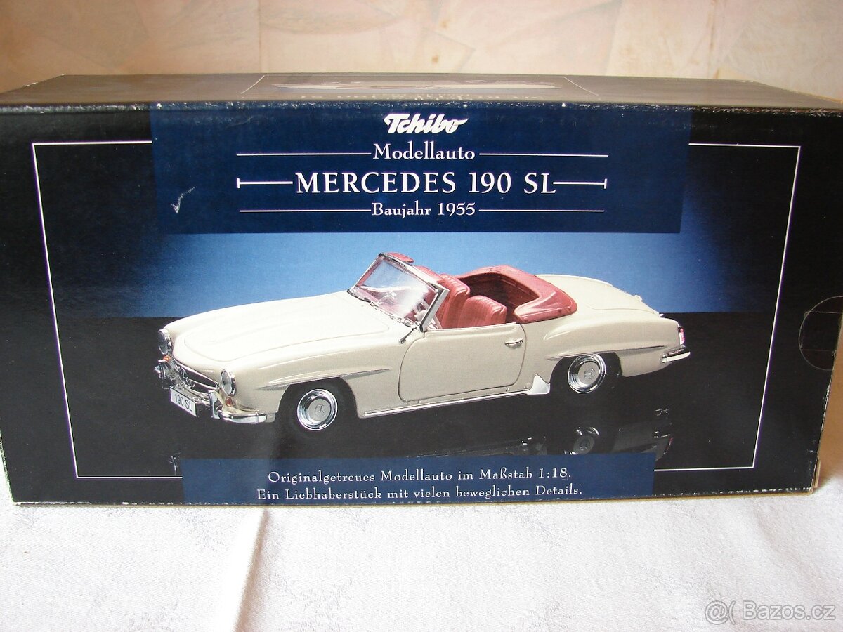 1:18 MAISTO - Mercedes-Benz 190 SL (1955) bílá