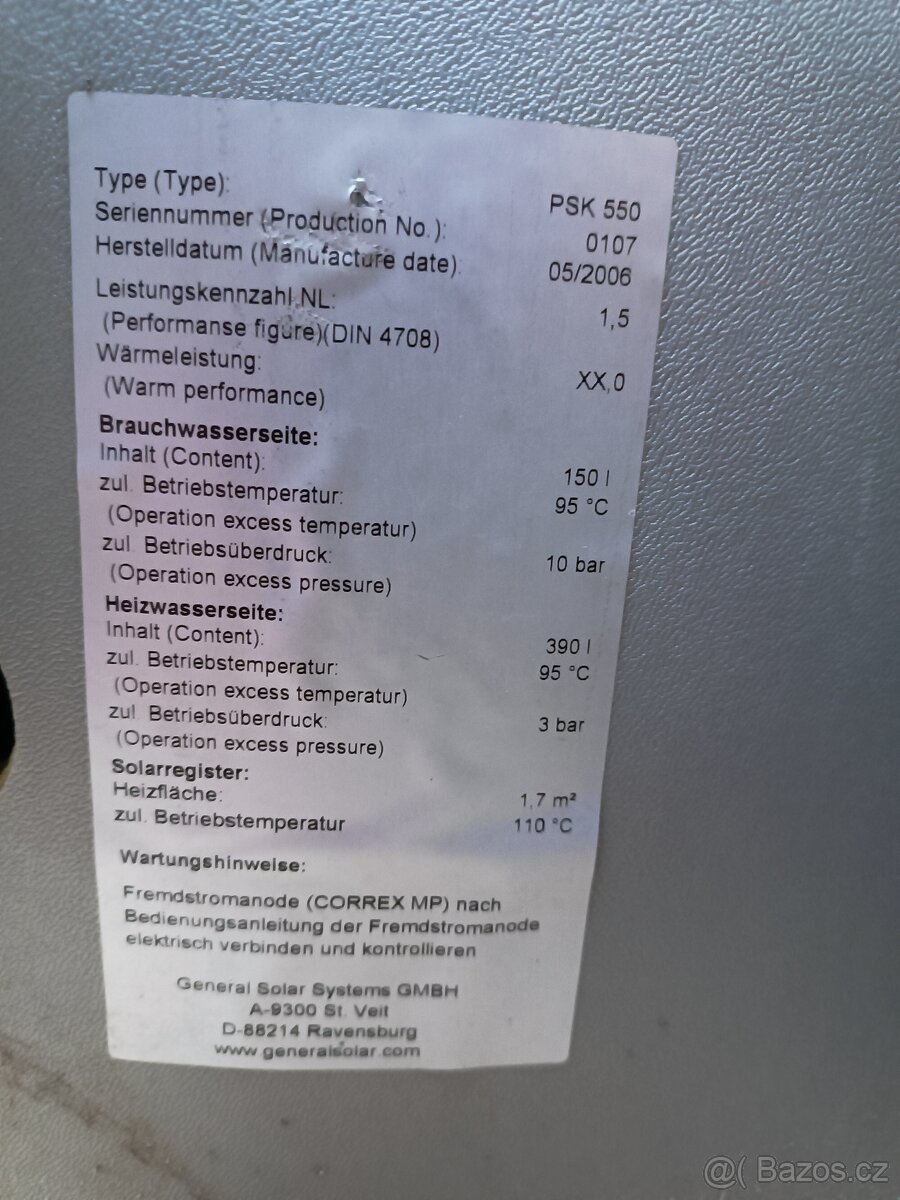 Zásobník TUV SONNENKRAFT