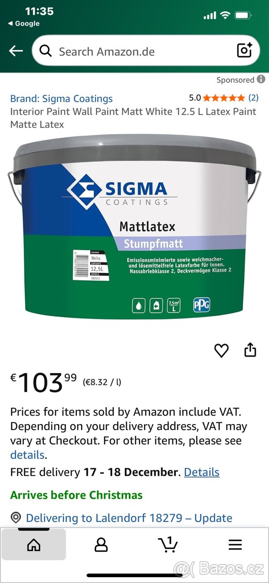 Bílá interiérová barva top kvalitativní