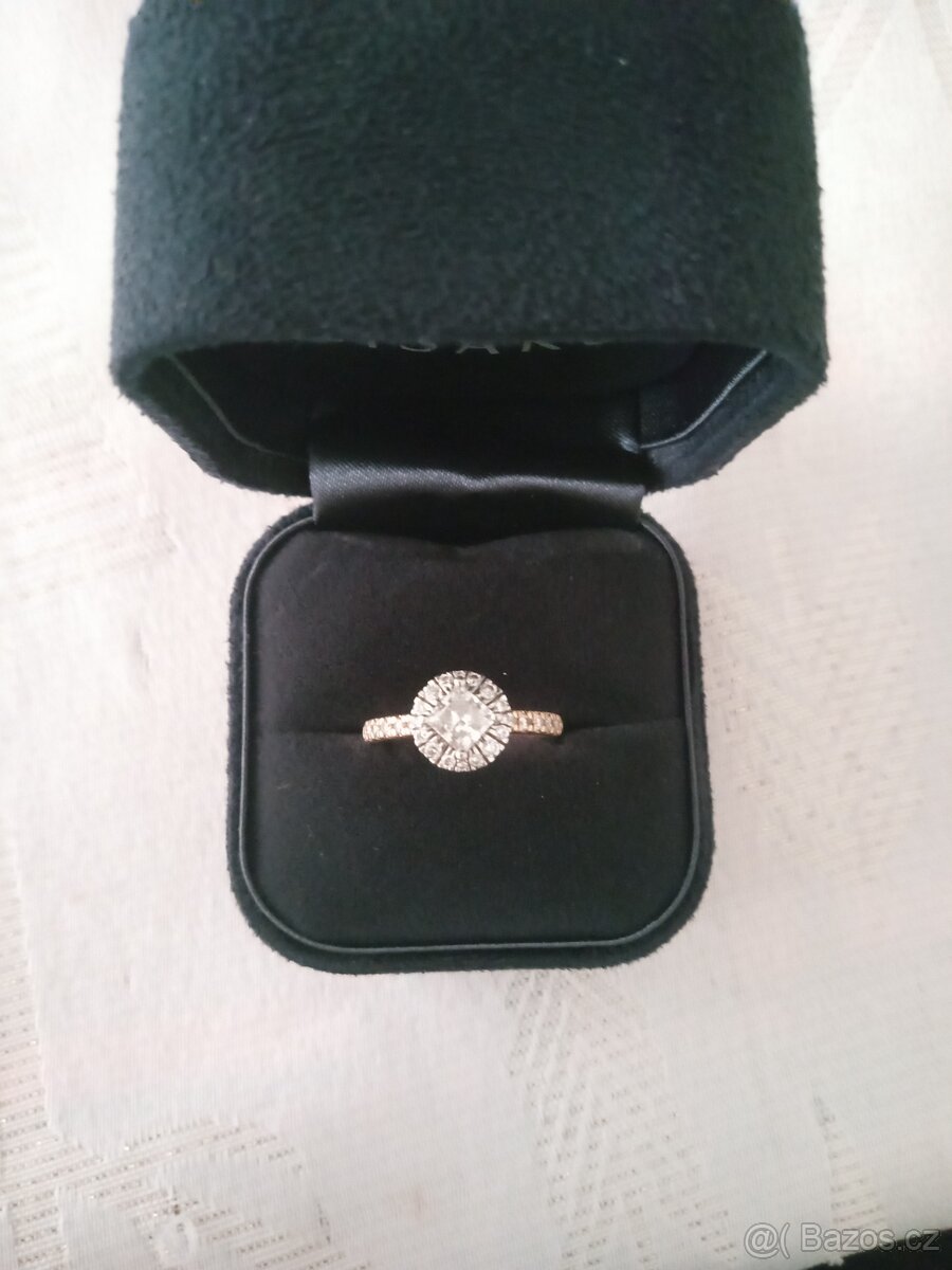 Prsten s diamanty Bisaku
