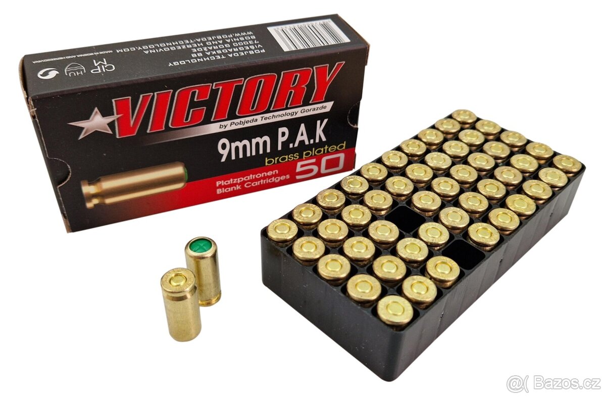 Náboje do plynové pistole 9mm P.A.K - 50ks