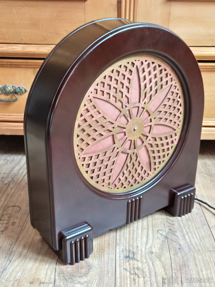 Starý rádio reproduktor Philips, typ 2032, 1931