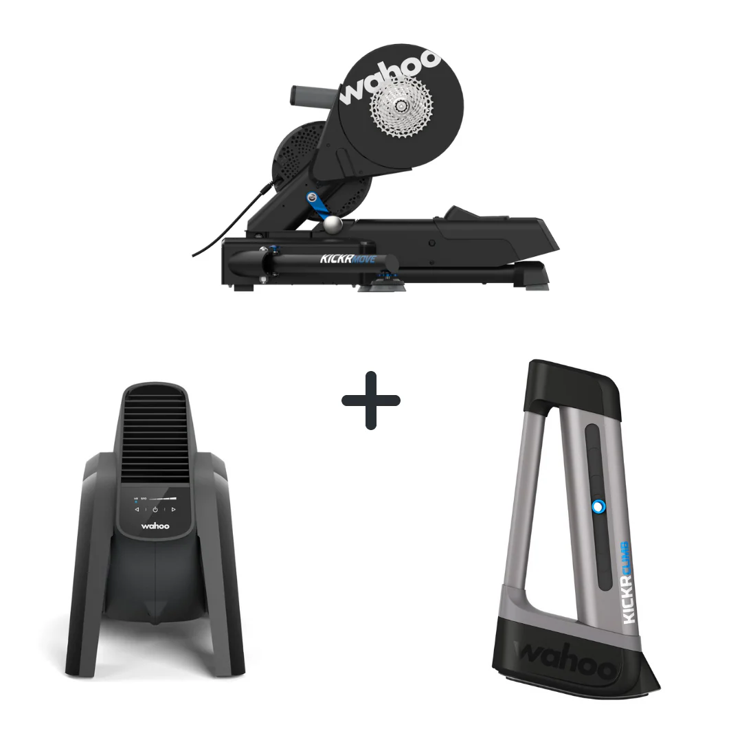 SET Wahoo KICKR 8F15, KICKR CLIMB, ventilátor KICKR