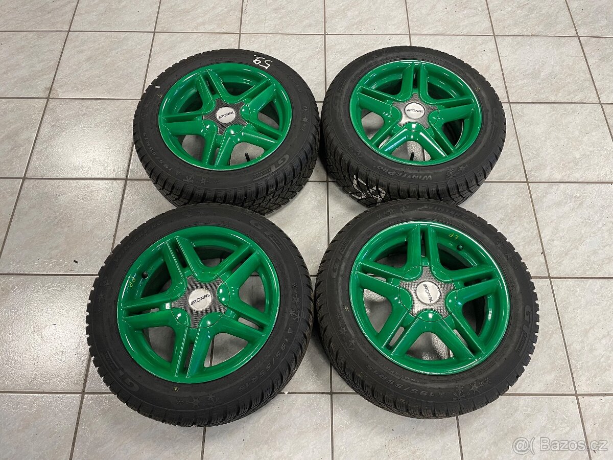 ALU DISKY RONAL 4x114,3 + PNEUMATIKY 195/55 R15