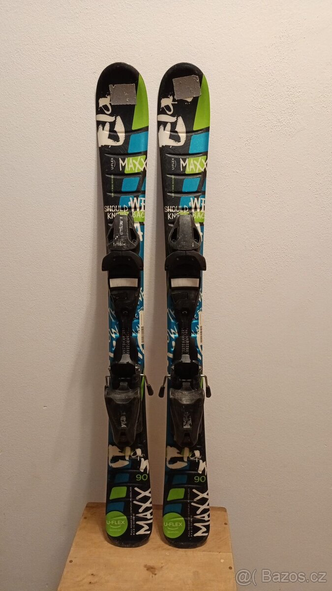 Dětské lyže Elan U-Flex Maxx 90cm, rádius 4,8m, early Rocker