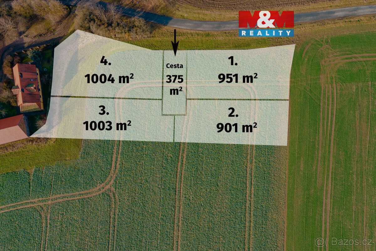 Prodej pozemku k bydlení, 1004 m2, v Pytlově - Černošín