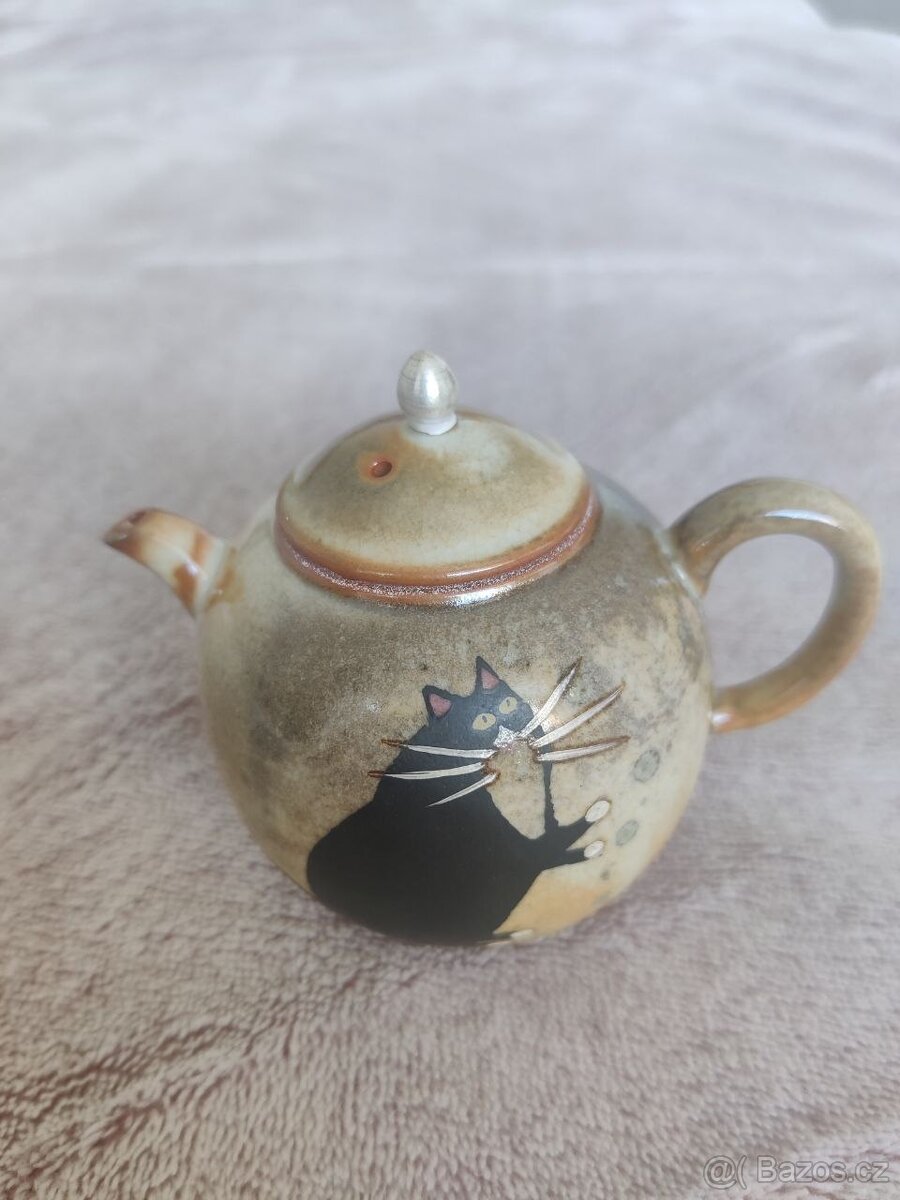 ČAJOVÁ KONVICE - kočičí tisk