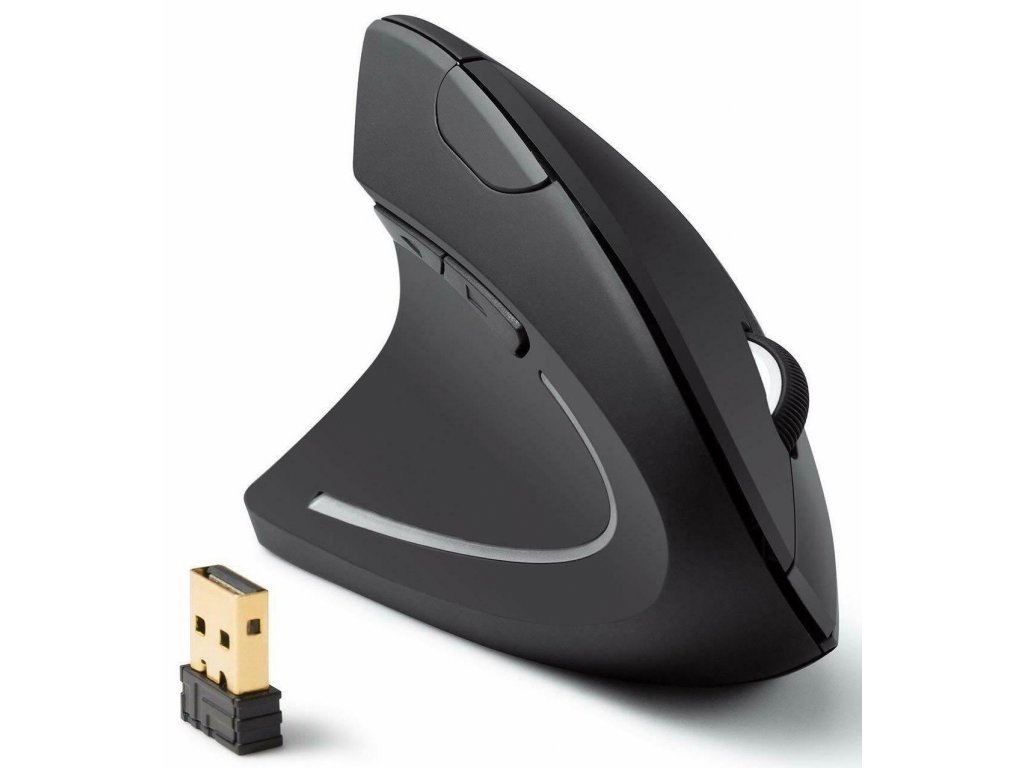 Nová levoruká bezdrátová ergonomická myš