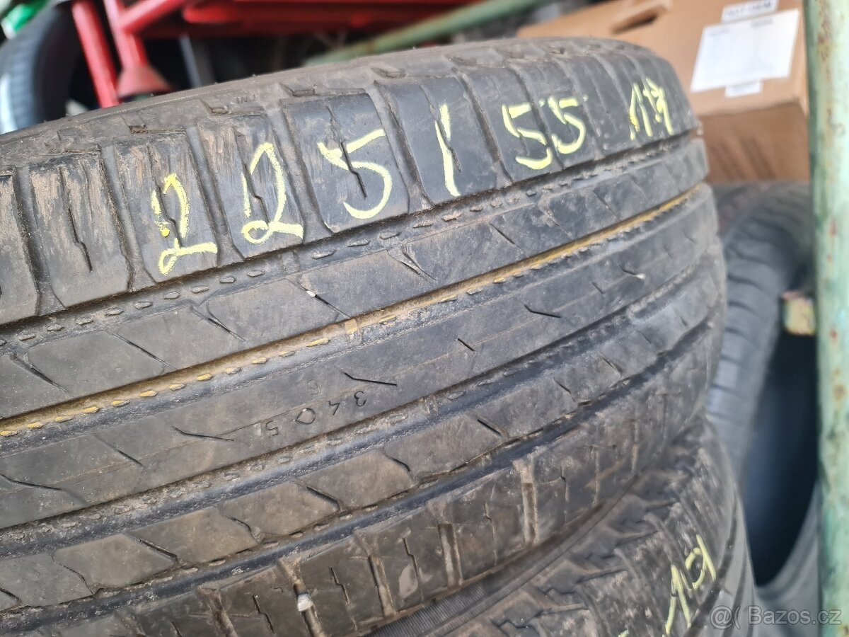 2x pneu 225/55/19 cena za 2ks dohromady, obutí i zaslání