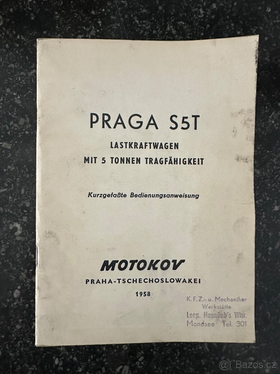 PRAGA S5T návod k obsluze