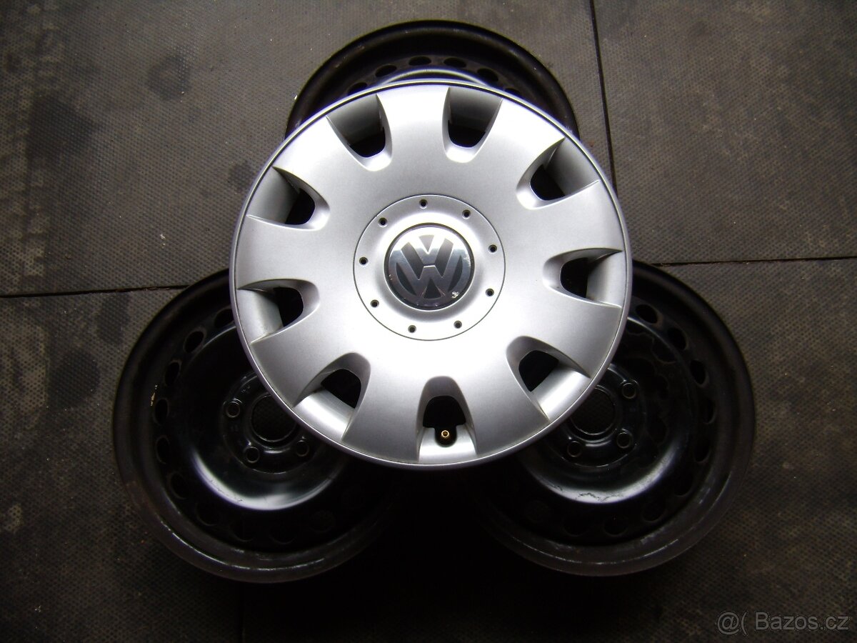 Plechové disky Audi, Seat, Škoda, VW 5x112 6x15 ET47 poklice