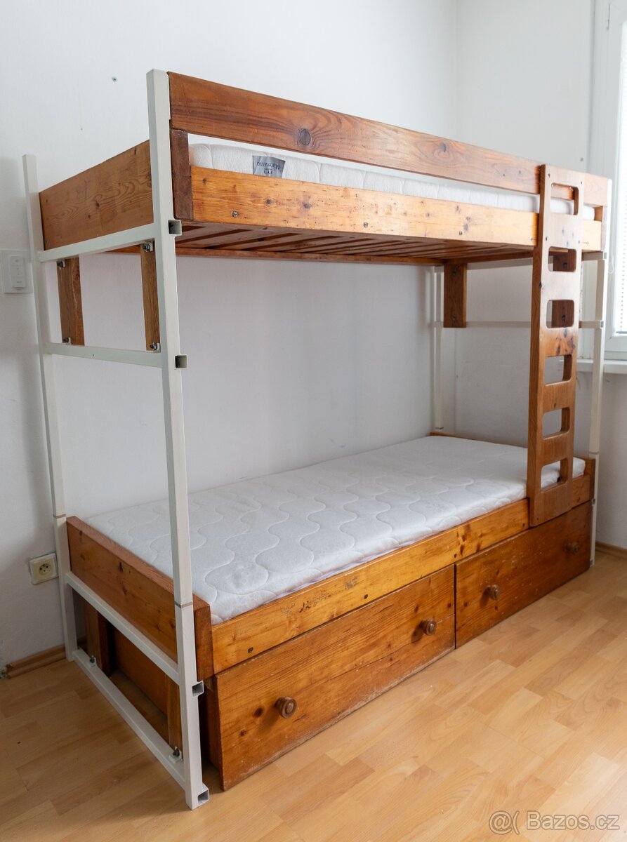 Dětská palanda masiv 180 x 80 + matrace Materasso