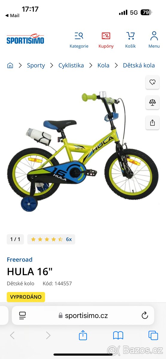 Dětské kolo 16”