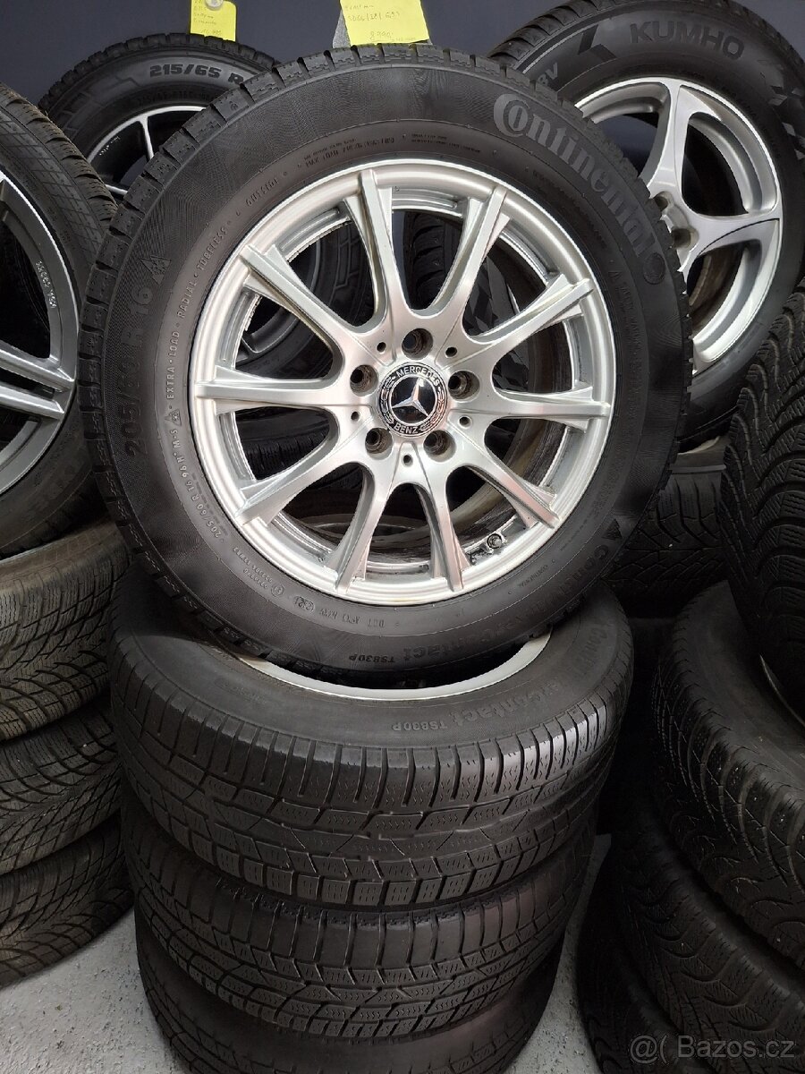 Alu kola Mercedes, R16 + zimní pneu 205/60 R16