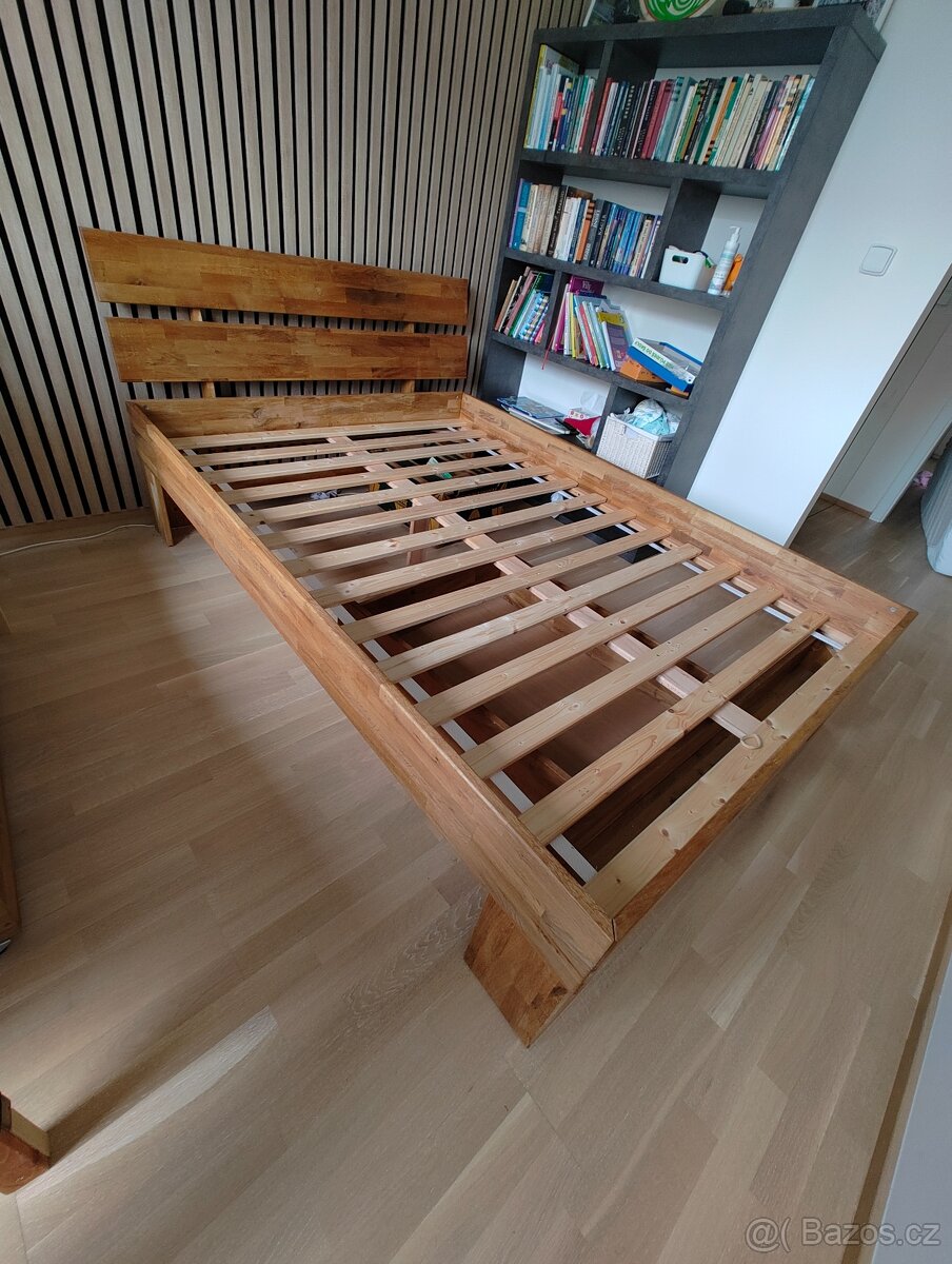 Postel 140/200 z masivu divoký dub