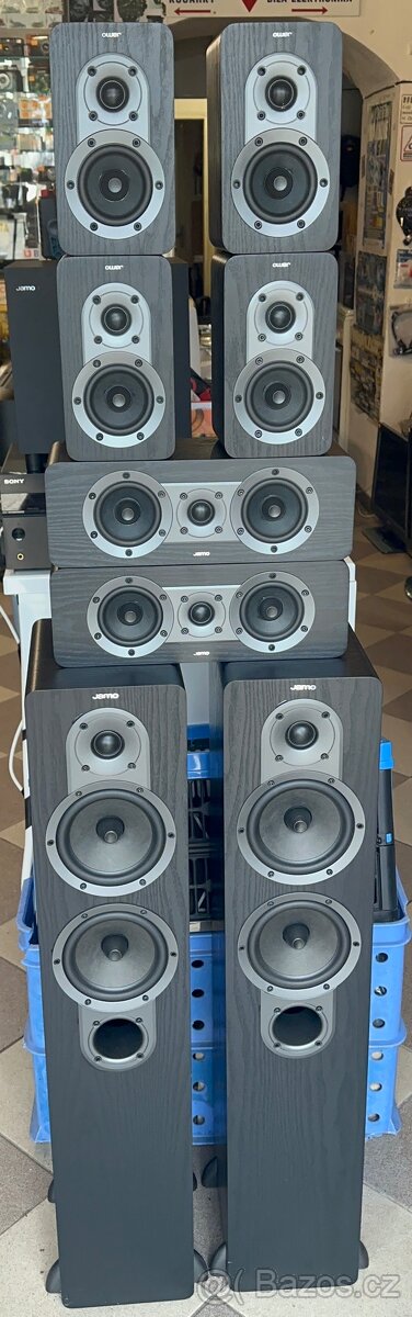 Prodám kvalitní sestavu reproduktorů orig. JAMO + Receiver.