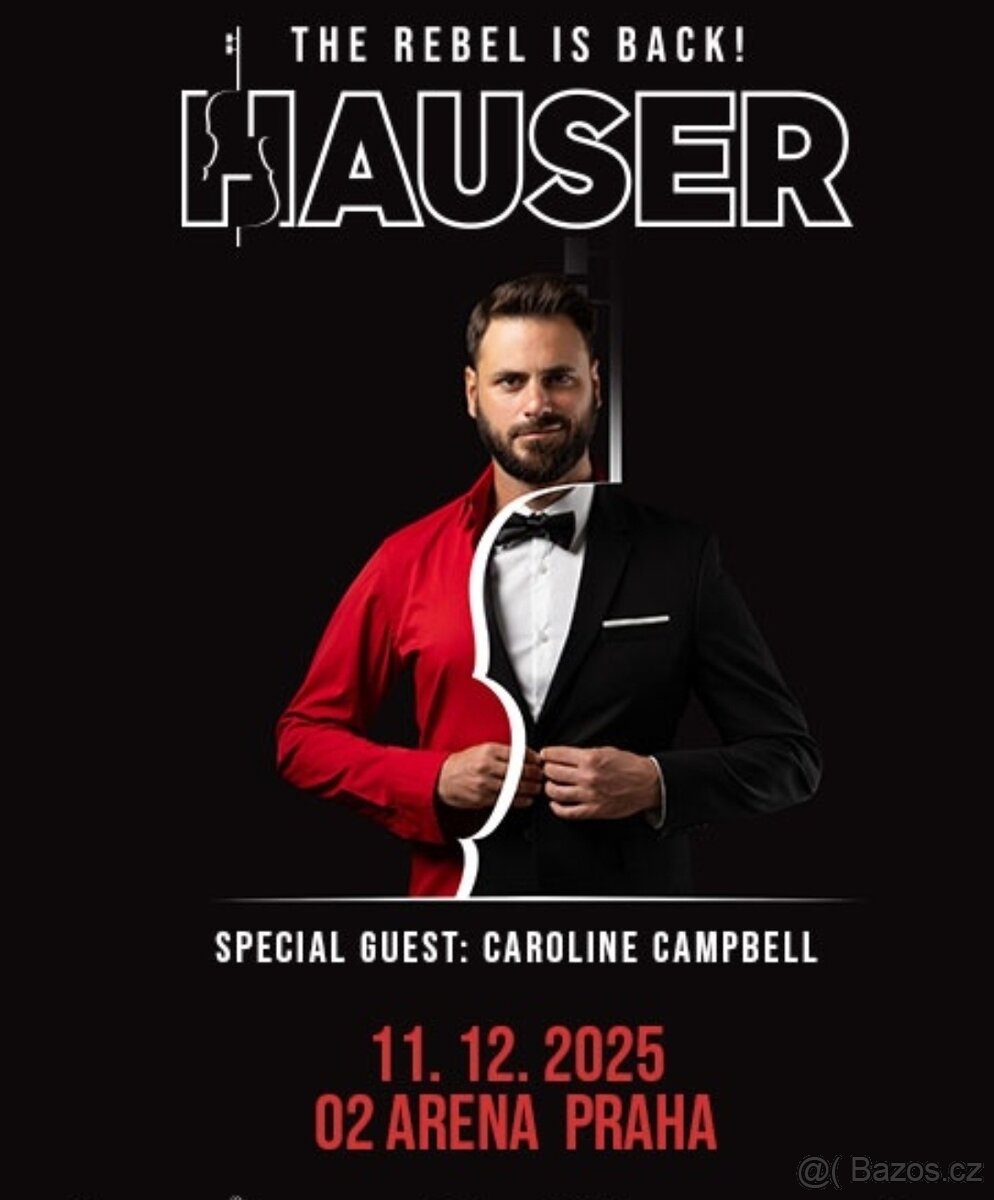 Nižší cena Hauser Praha O2 Arena 11.12. - 2 lístky