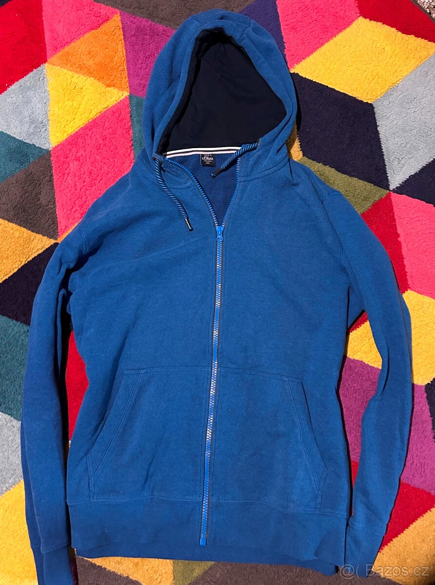 S.OLIVER SILNÁ ZATEPLENÁ PÁNSKÁ MIKINA BAVLNA,FLEECE-XXL