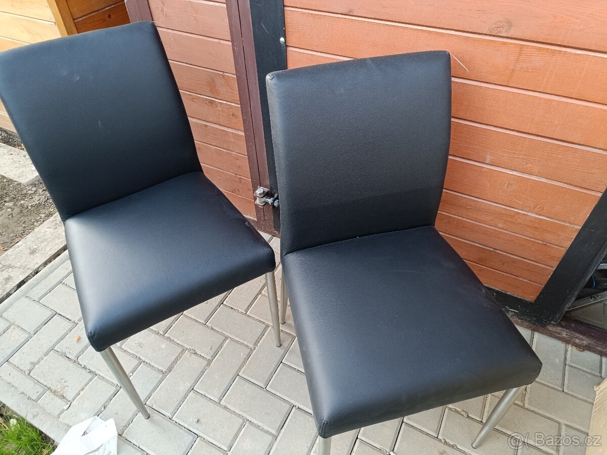 Kožené jídelní židle 2-4 ks zn. Design Scandinavia