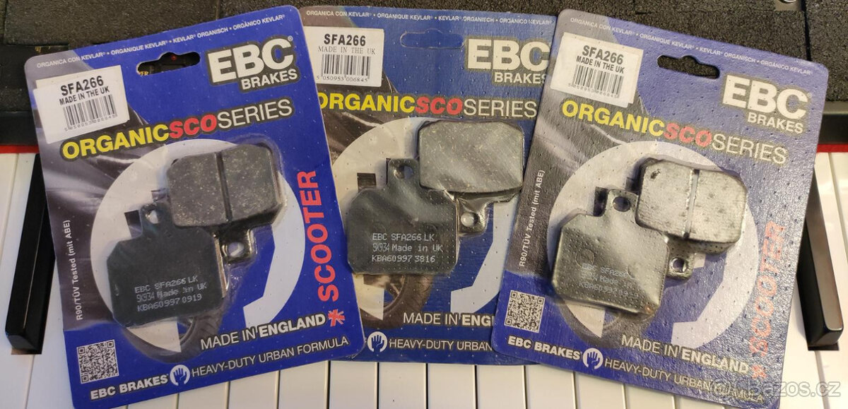 Brzdové destičky EBC SFA266 pro skútry