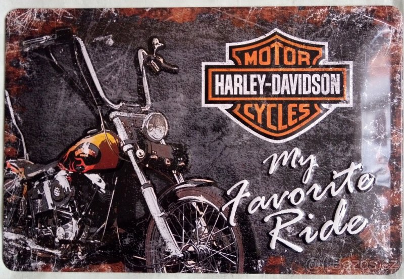 Plechová cedule-Harley-Davidson (My Favorite Ride)