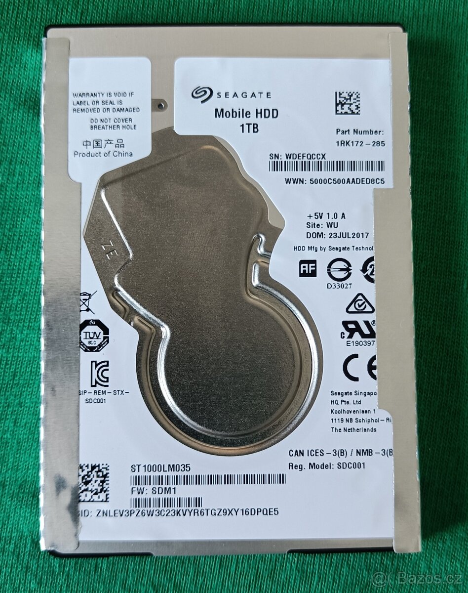 Pevný disk Seagate 1TB - 2,5" HDD
