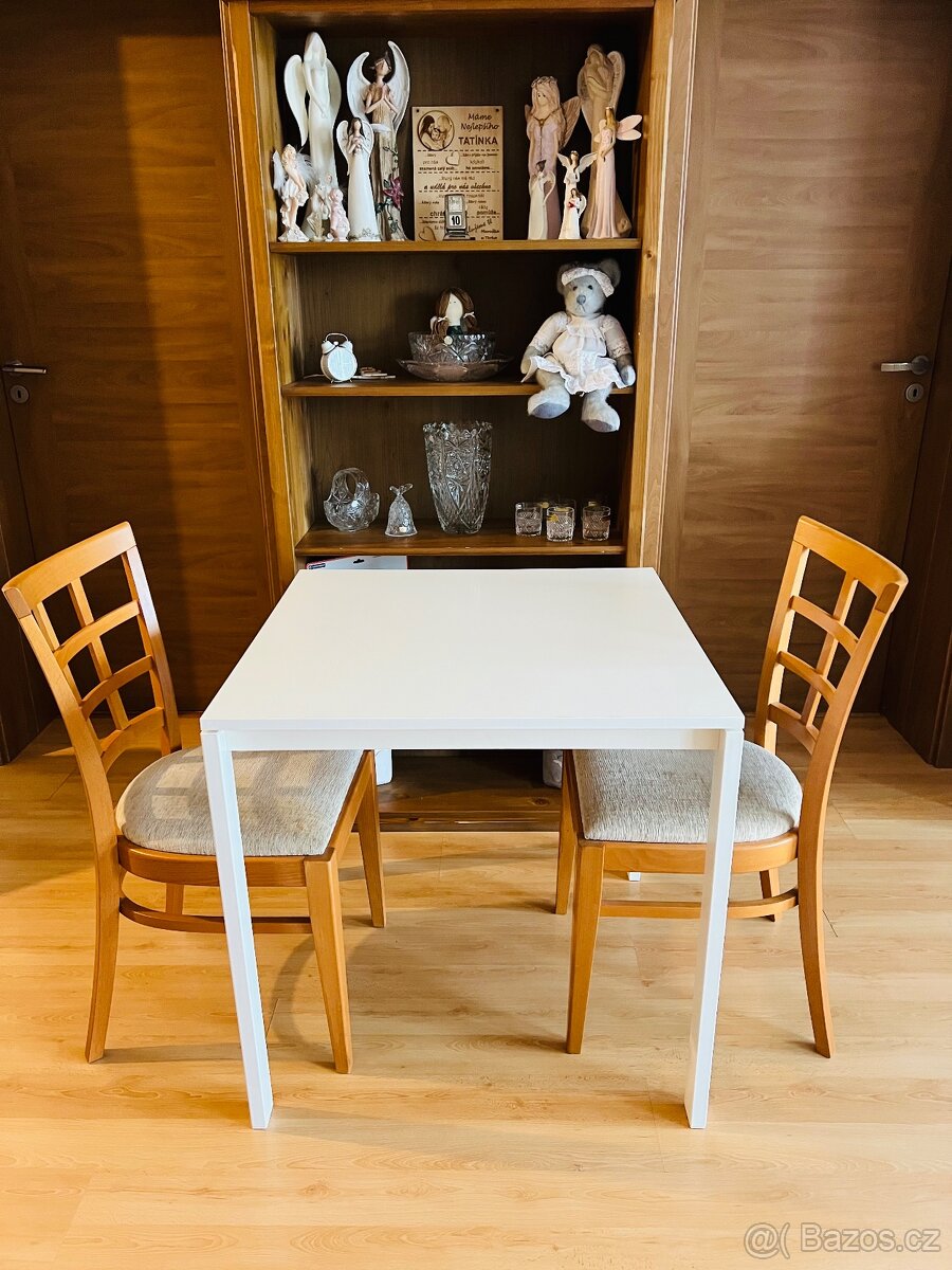 MELLTORP Stůl, bílá, 75x75 cm IKEA