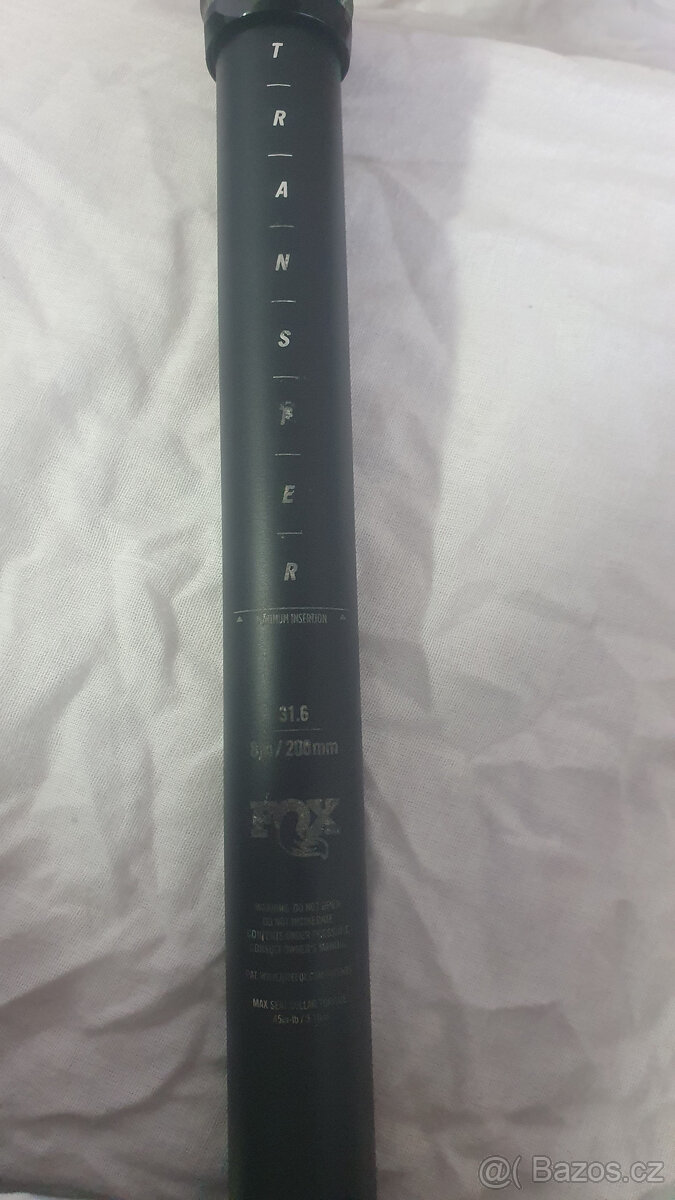 Teleskopická sedlovka FOX 31.6, 200mm zdvih