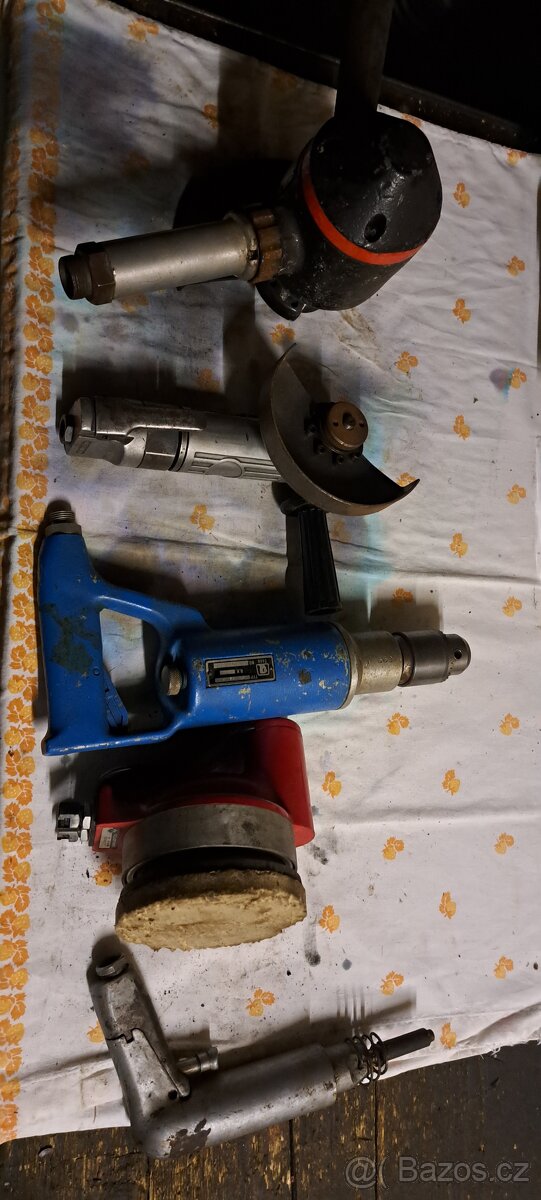 Sada pneu nářadí, vrtačka, leštička , bruska..