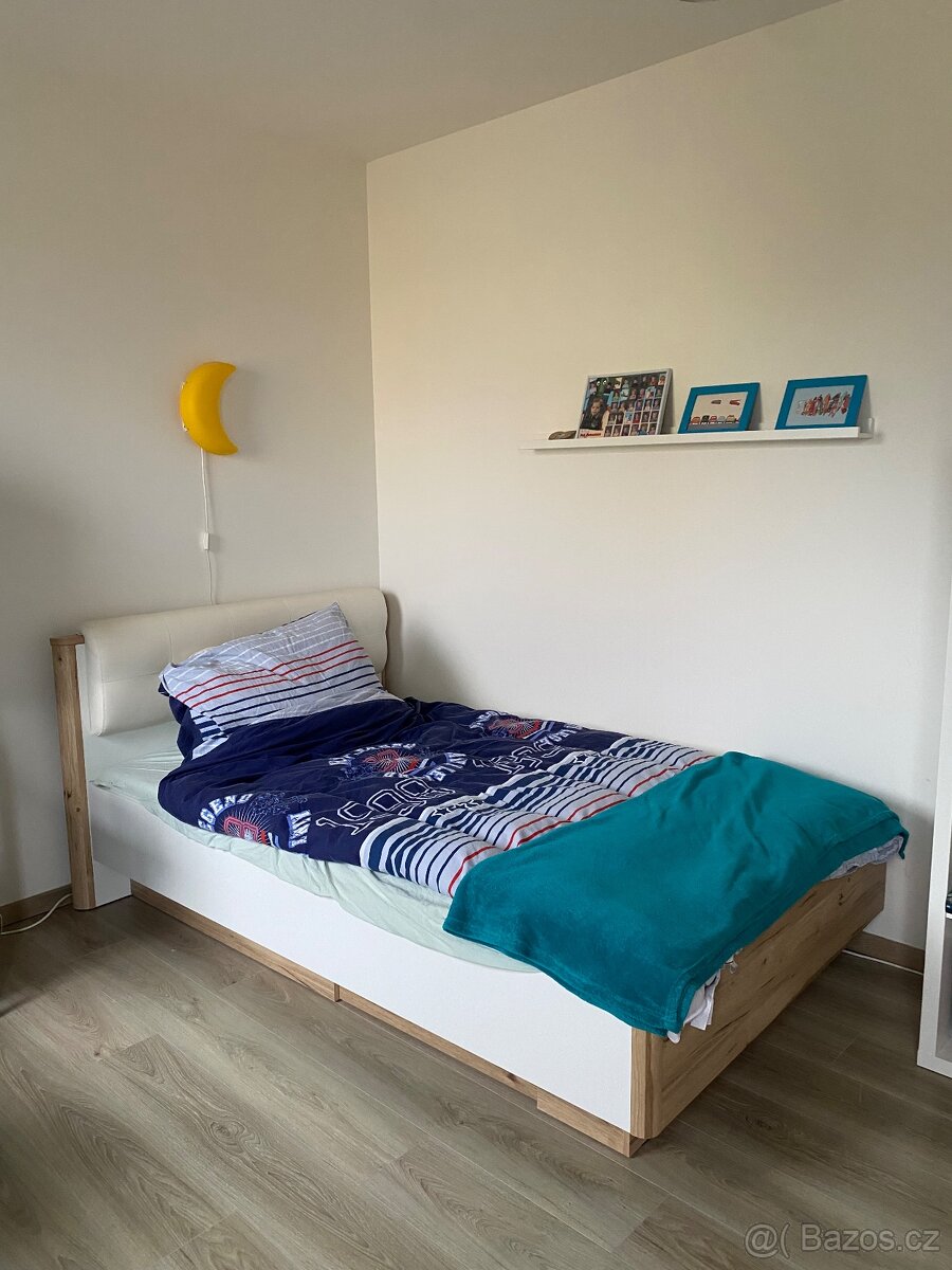 Dřevěná postel 120x200 + MATRACE A ROŠTY