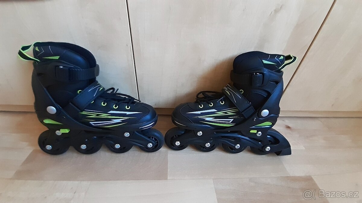 Inline brusle černozelené 33 - 36