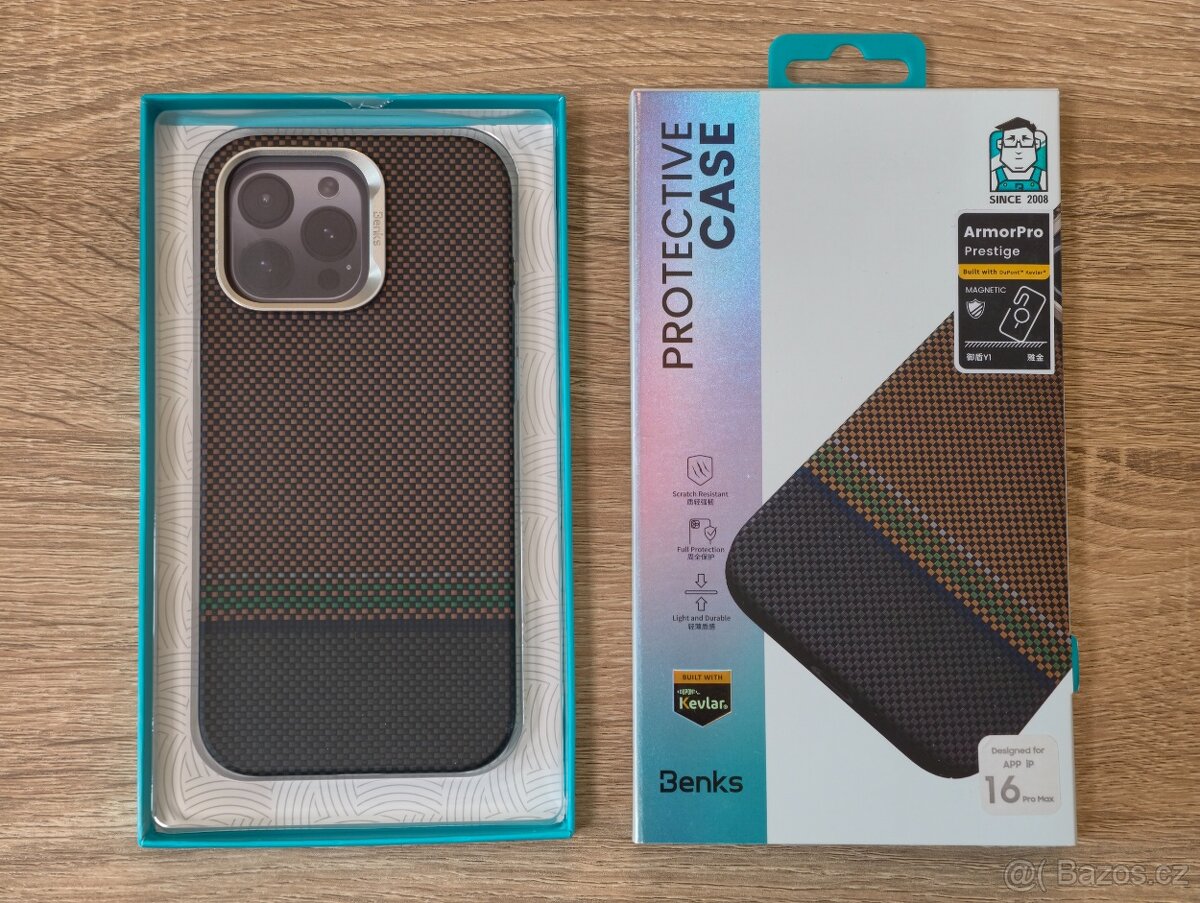 Aramidový kryt Benks ArmorPro Prestige pro iPhone 16 Pro Max
