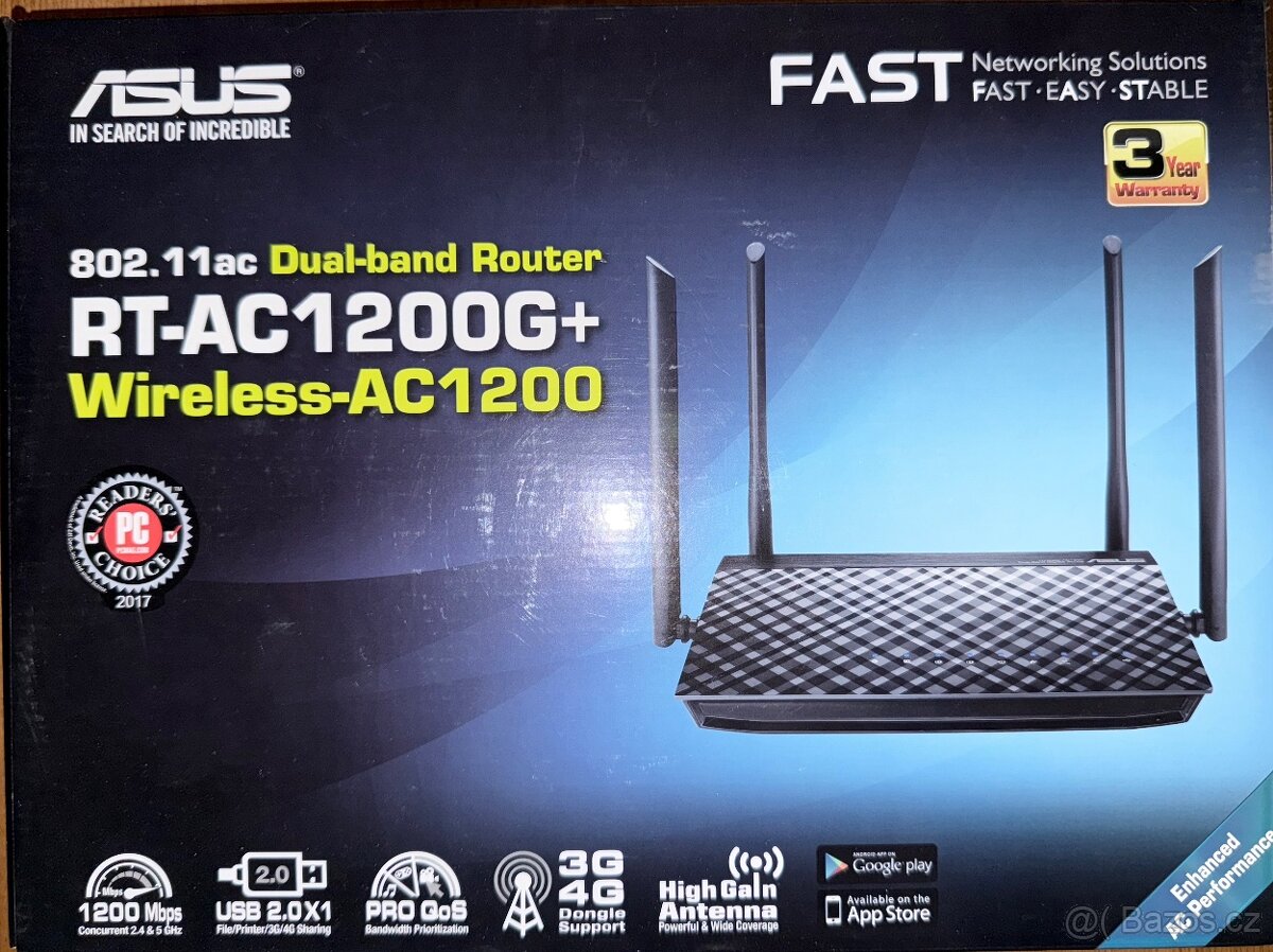 WiFi Router ASUS RT-AC1200 Dual Band