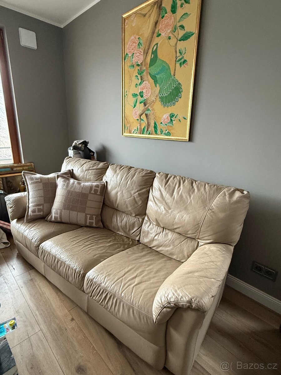 Kožená pohovka 200 × 75 × 82