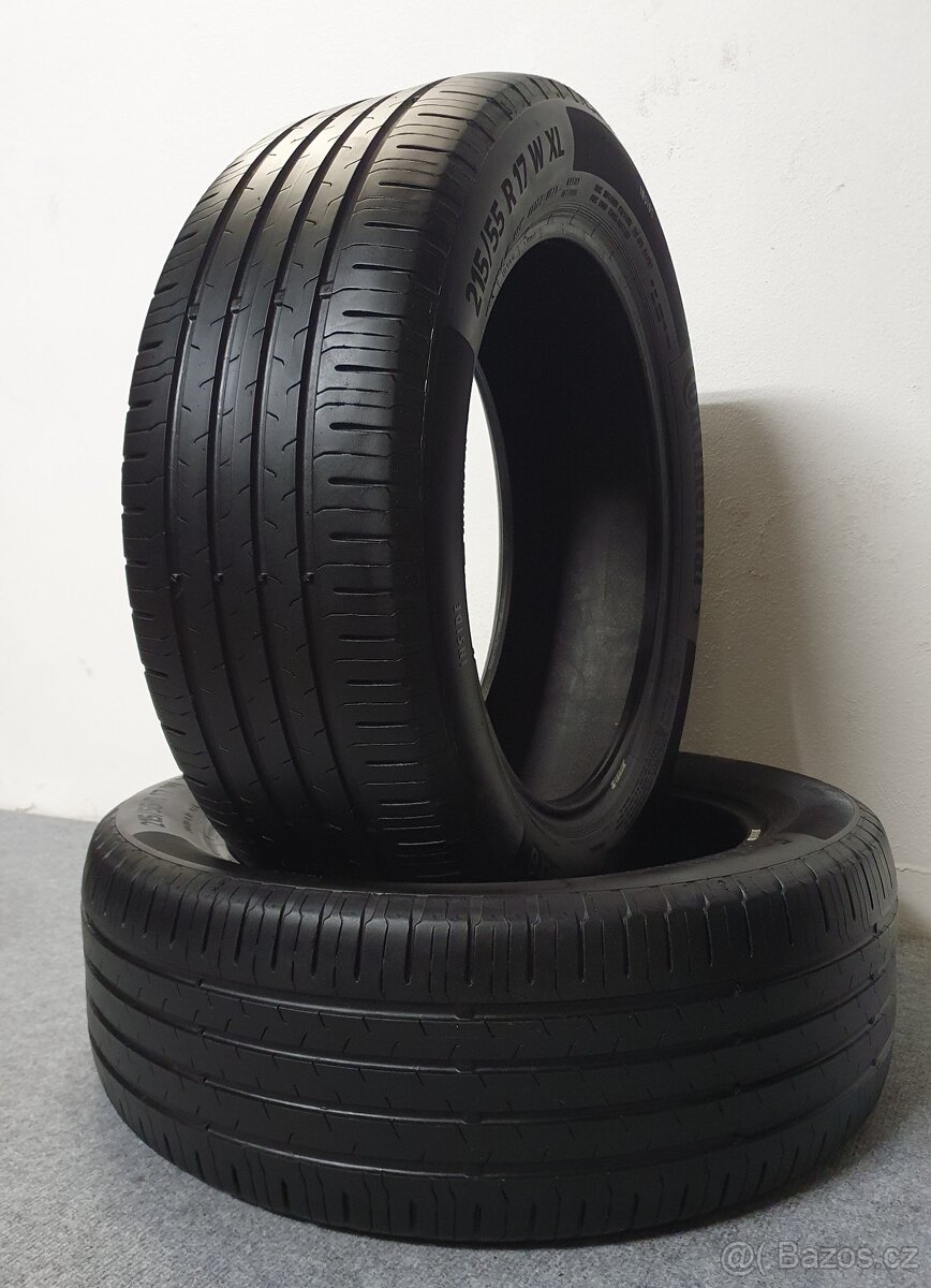 2x -- 215/55 R17 Letní pneu Continental Eco Contact 6 --