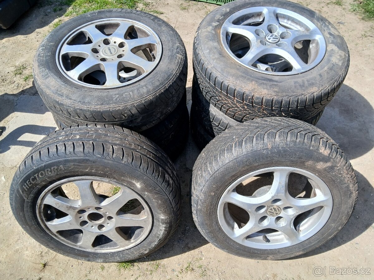 2x alu kola 5x112 r15 letní + zimní sada