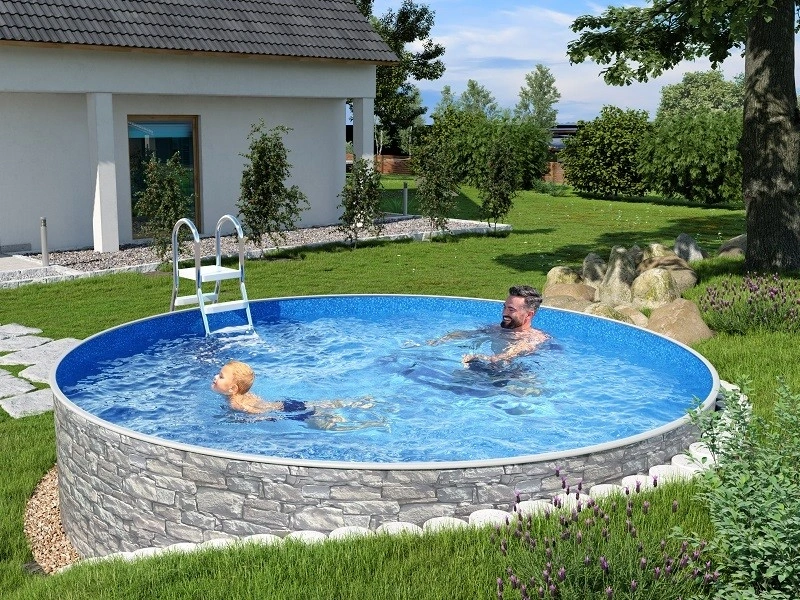 Set bazénu Azuro Vario V1 Plus s dekorem přírodního kamene