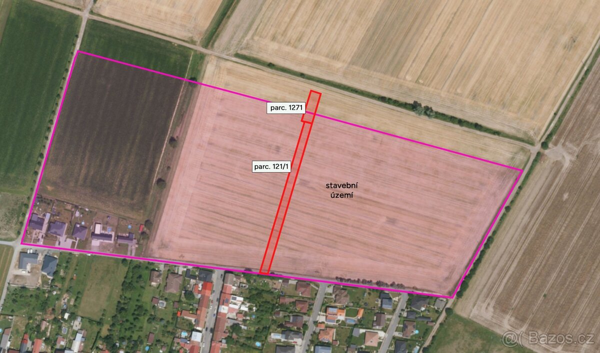 Pozemek, bydlení, prodej, Martinice, Kroměříž