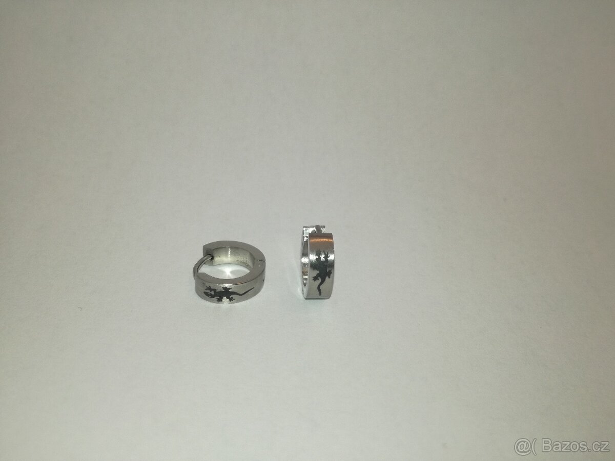 Náušnice chirurgická ocel - ještěrka