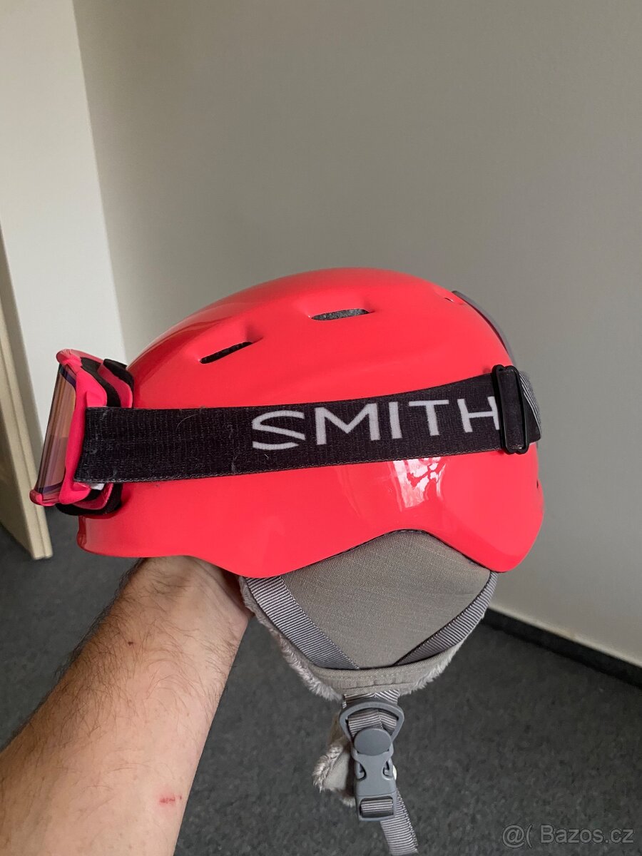 lyžařská helma Smith+ brýle