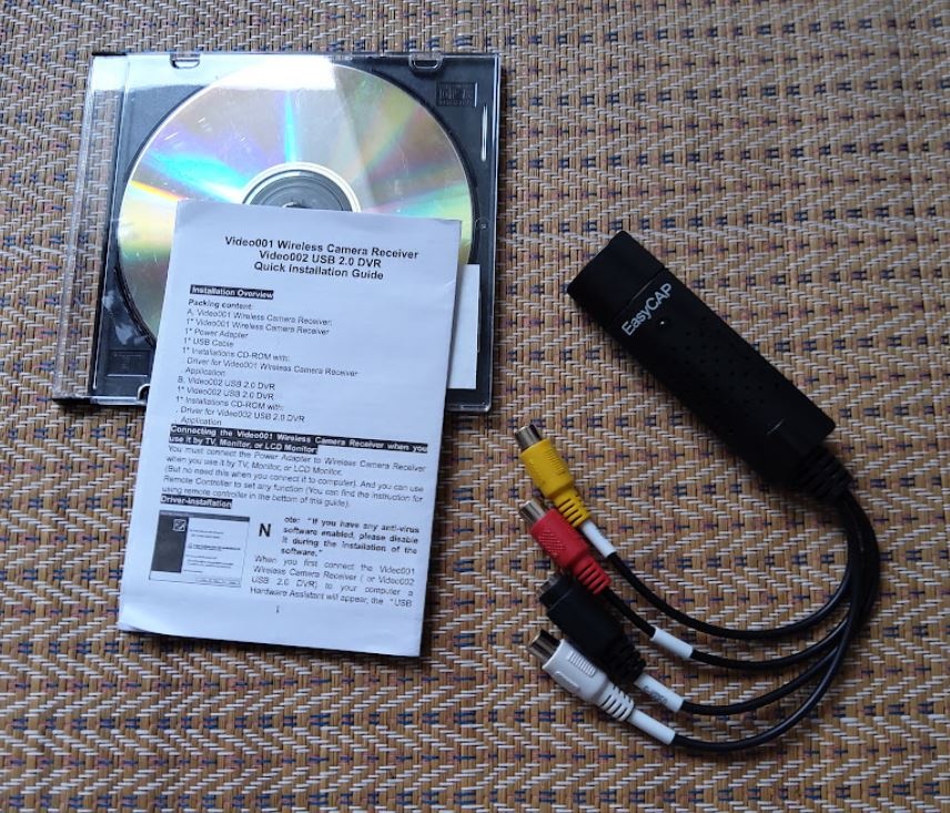 Konvertor video VHS kazet do počítače.