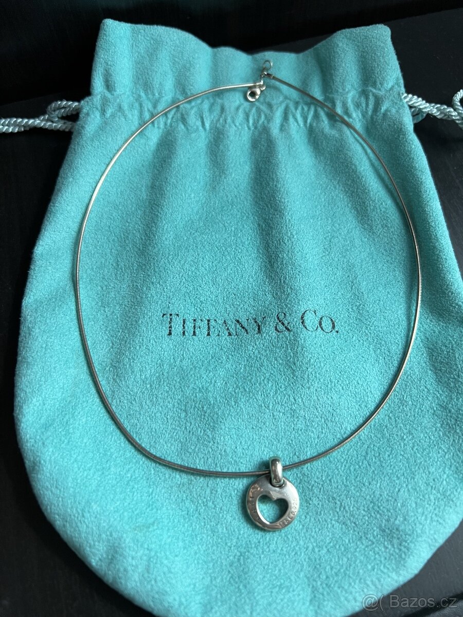 stříbrný náhrdelník Tiffany & Co. se srdíčkem