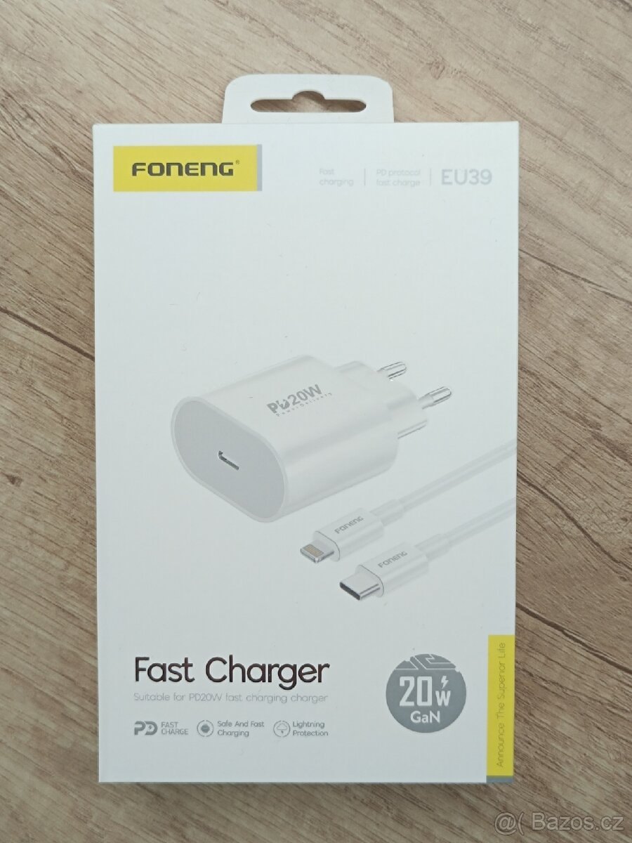 Nabíječka na iPhone (neoriginální - Foneng Fast Charger 20W)