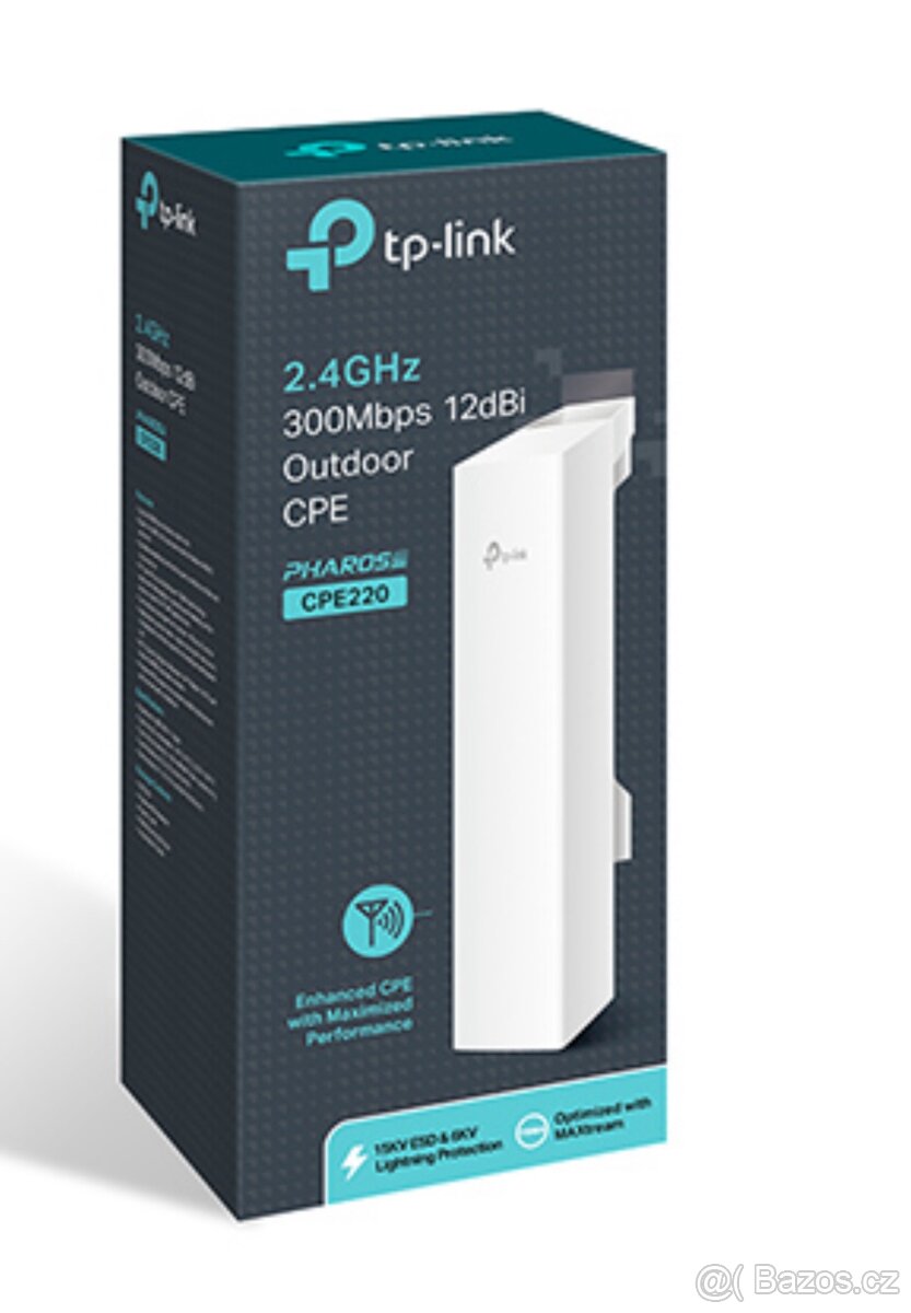 TP-LINK CPE220 Venkovní outdoor CPE 2,4GHz 300Mbit 12 dBi