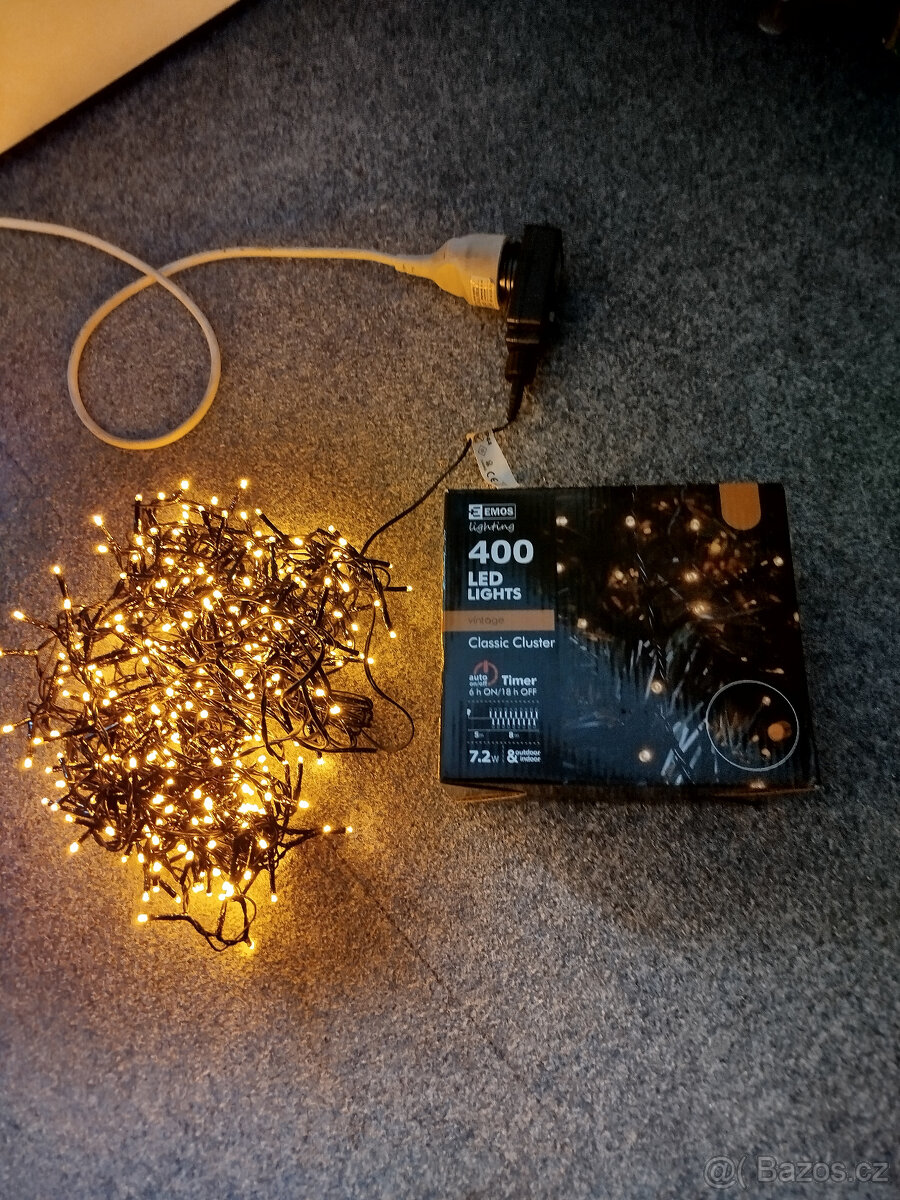 LED světelný řetěz 8m, 400LED