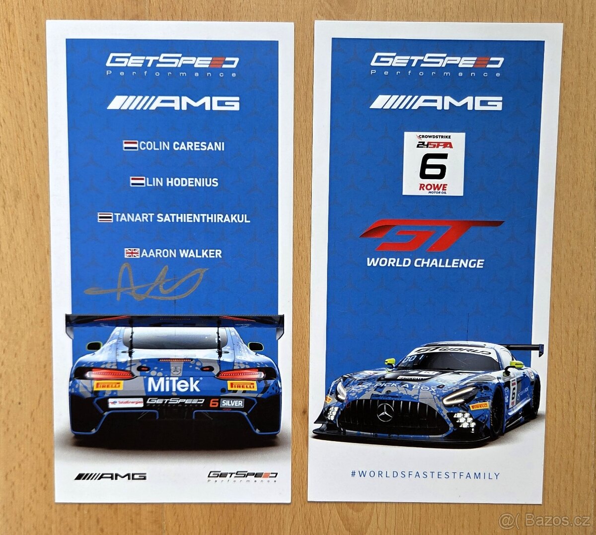 24H SPA 2025 Mercedes AMG GT Get Speed 6 autogramkarty