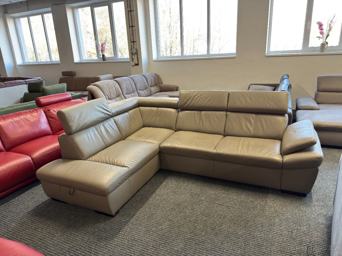 Sedací souprava rohová - kožená