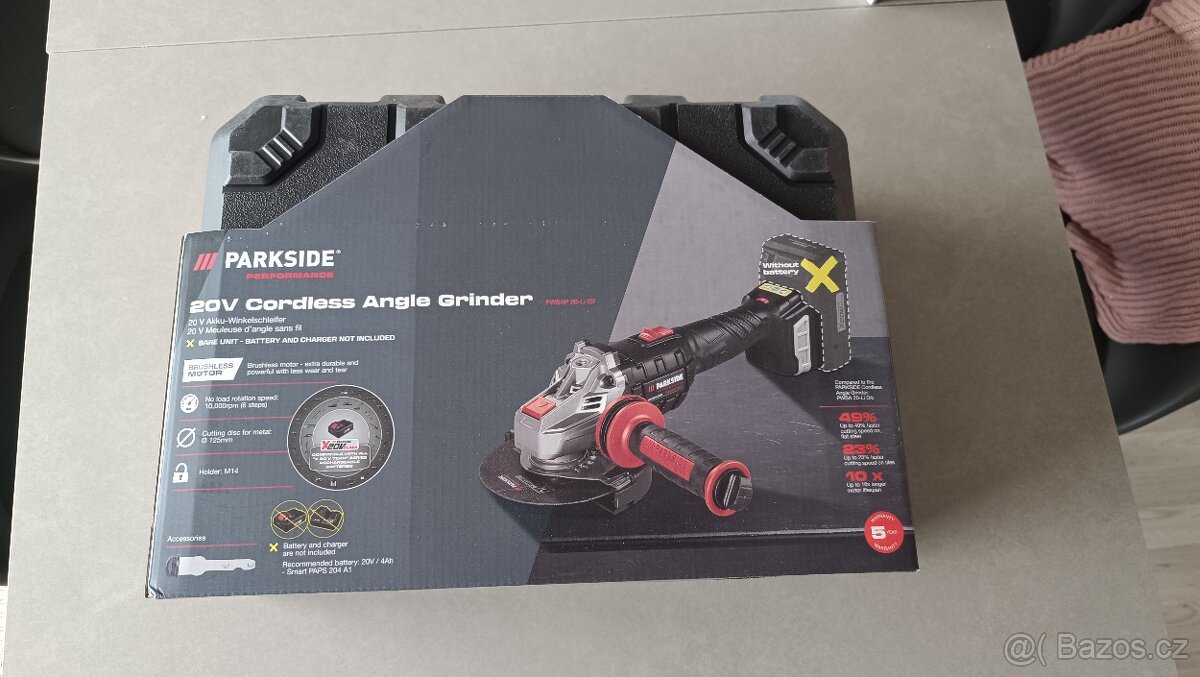 Nová flexa Parkside Performance PWSAP 20-Li G7 5let záruka